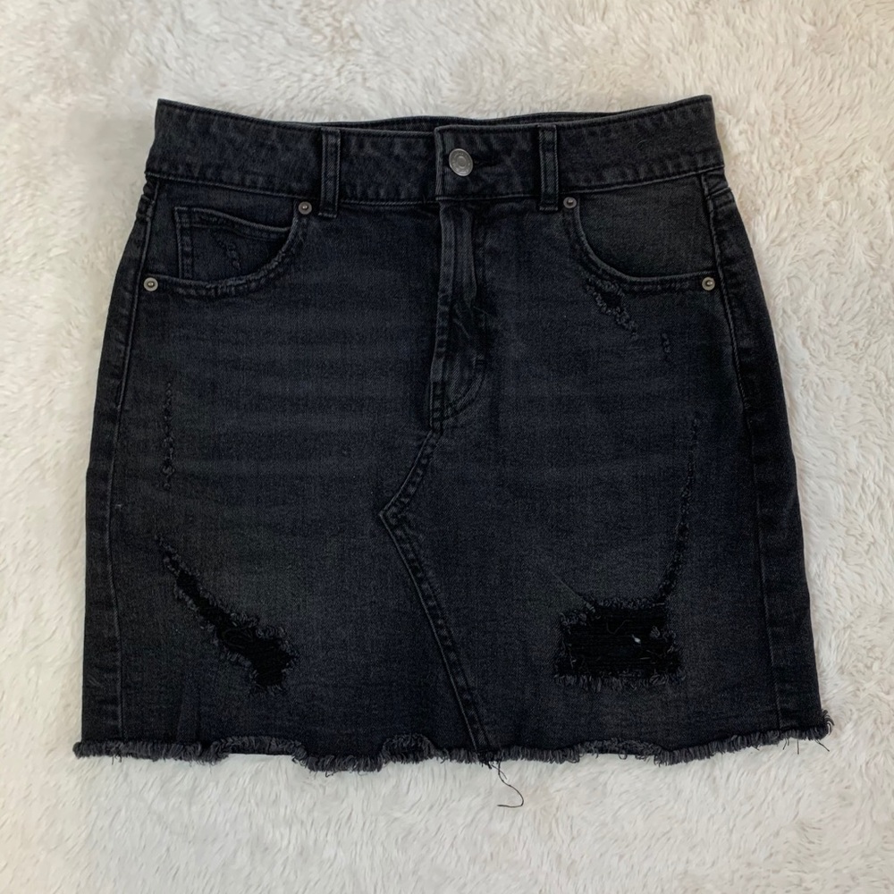 Black Jean Skirt